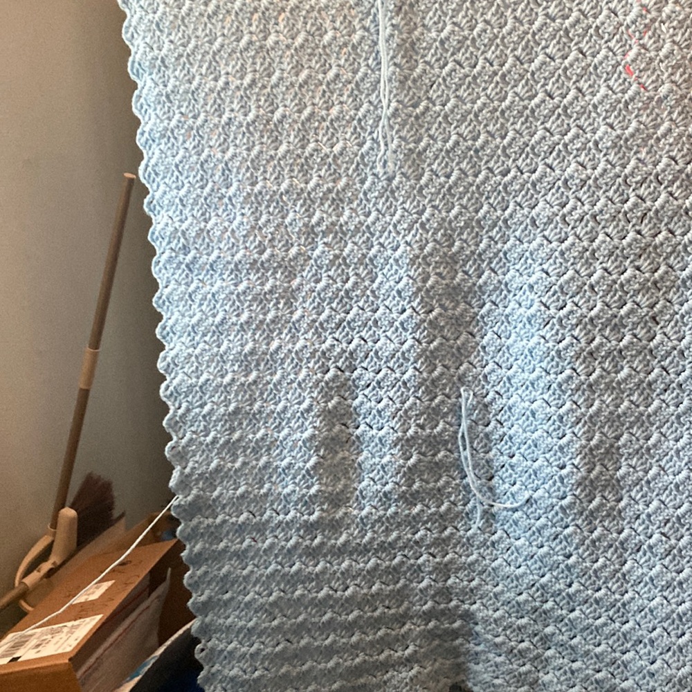 Partially made baby quilt about 45 x36